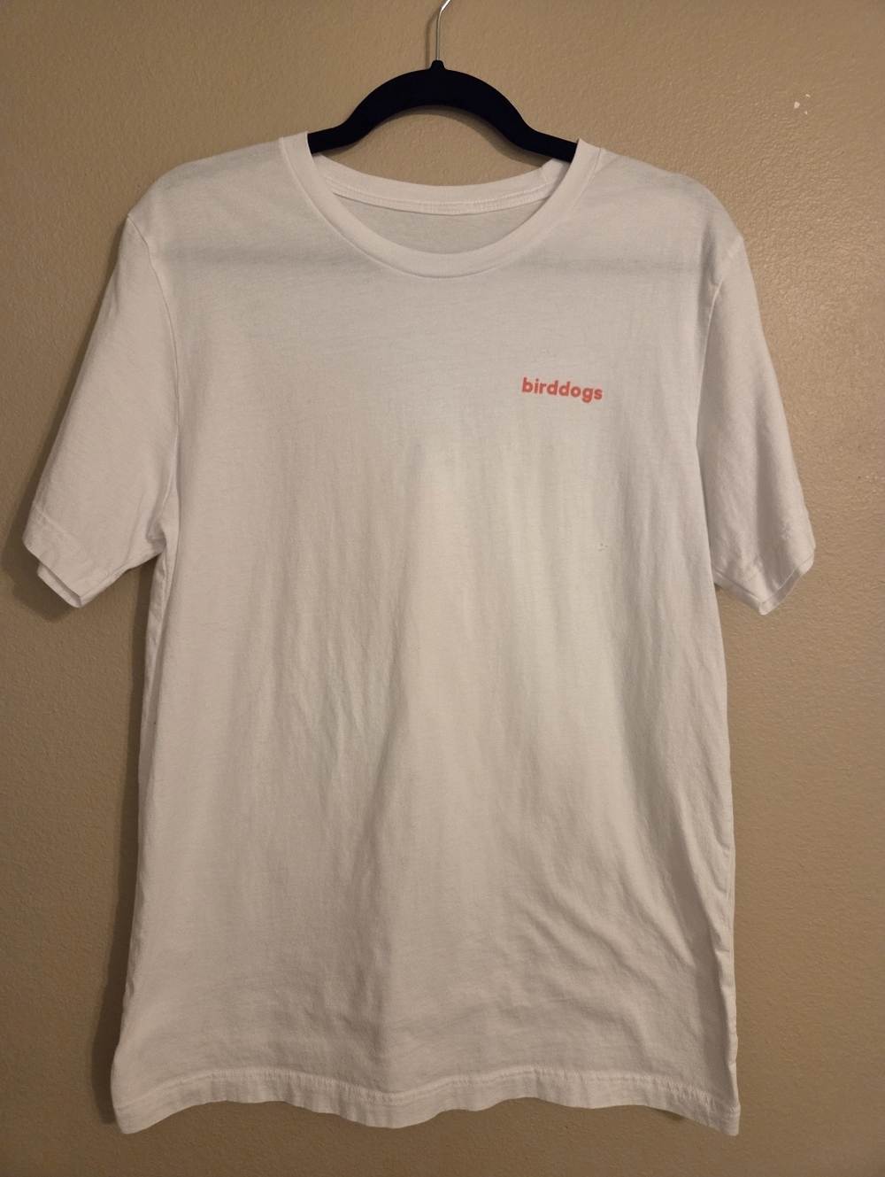 BIRDDOGS White Cotton Bird Graphic Logo Short Sleeve T-Shirt Men's Size S